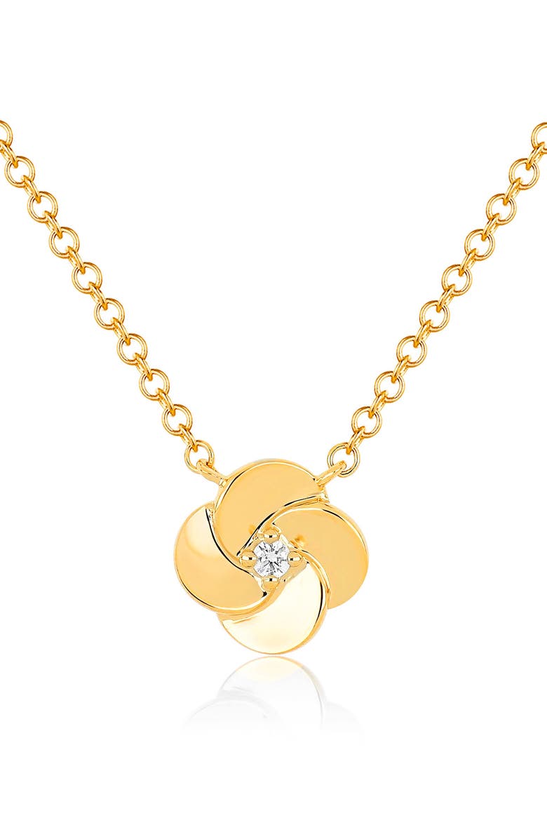 EF Collection 14K Gold & Diamond Pendant Necklace, Main, color, Yellow Gold/ Diamond