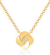 EF Collection 14K Gold & Diamond Pendant Necklace