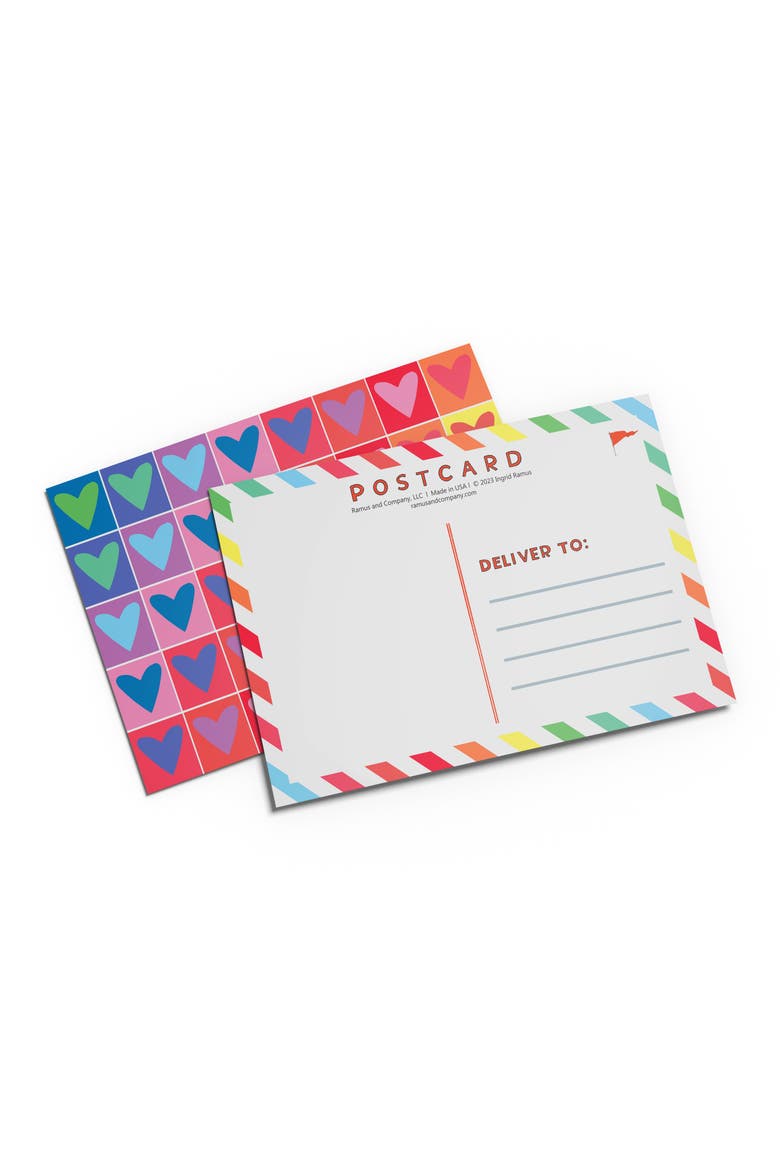 Love/Valentine's Postcard 20-Pack "Rainbow Hearts", Alternate, color, Multi-Pack