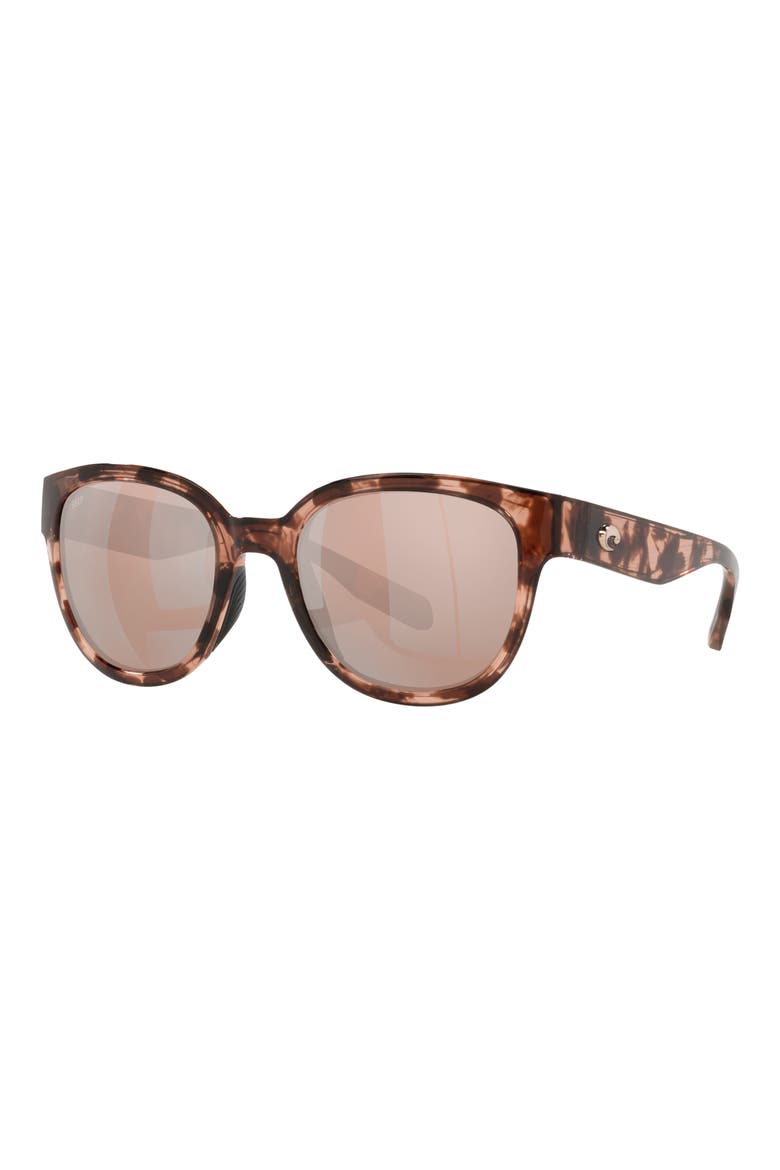 Salina 53mm Mirrored Polarized Rectangular Sunglasses, Alternate, color, SILVER MIRROR