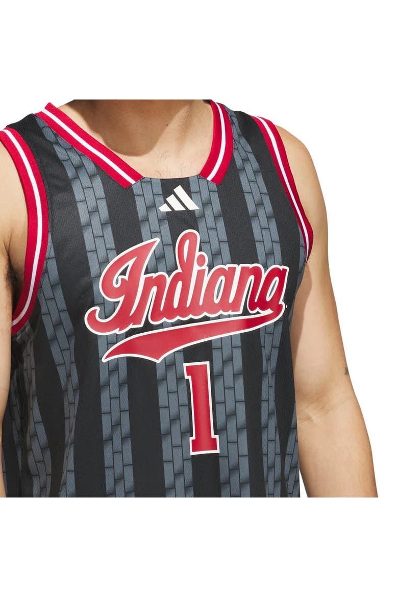 Men's adidas #1 Black Indiana Hoosiers Replica Swingman Jersey, Alternate, color, Black