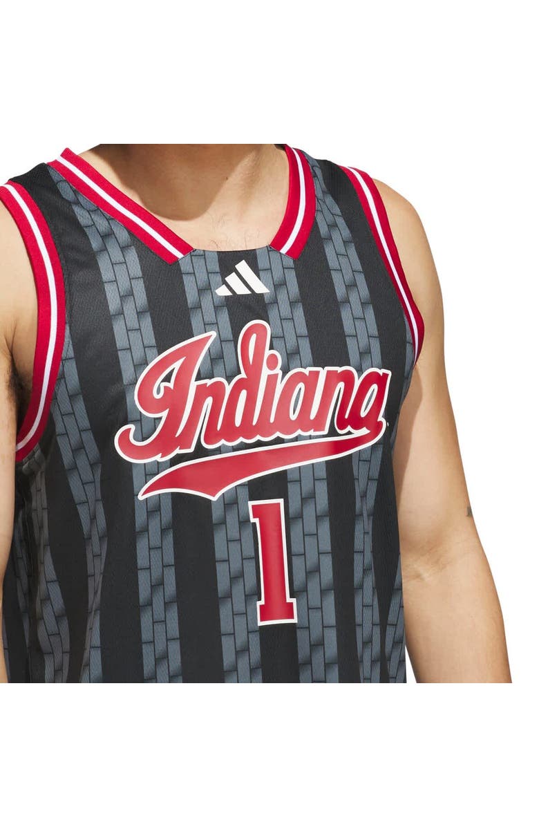 adidas Men's adidas #1 Black Indiana Hoosiers Replica Swingman Jersey, Alternate, color, Black