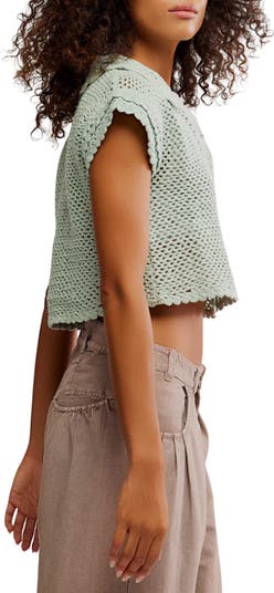 Lily Crop Crochet Cardigan