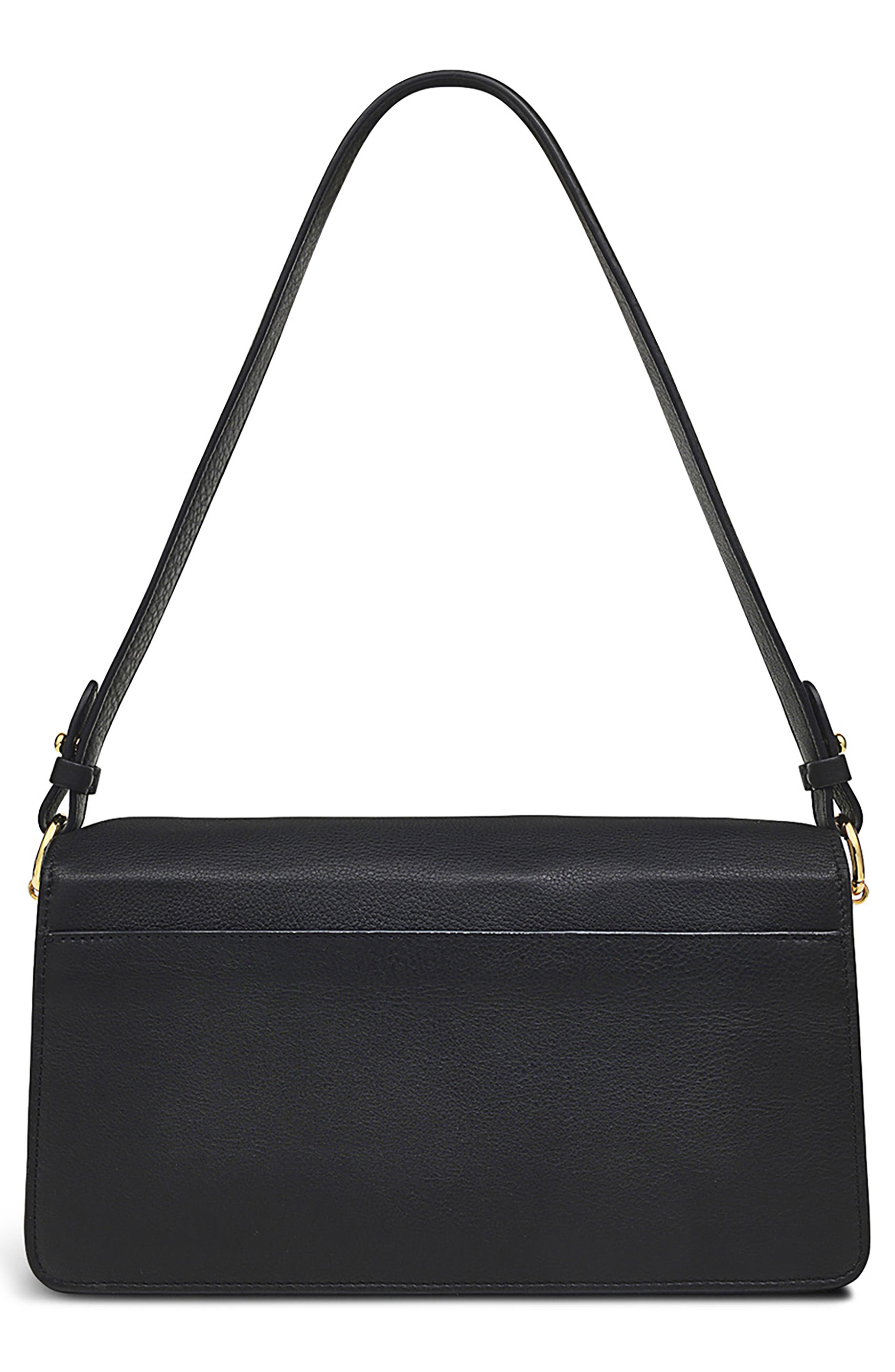 Radley Leather Lane Medium Shoulder Bag, Alternate, color, Black