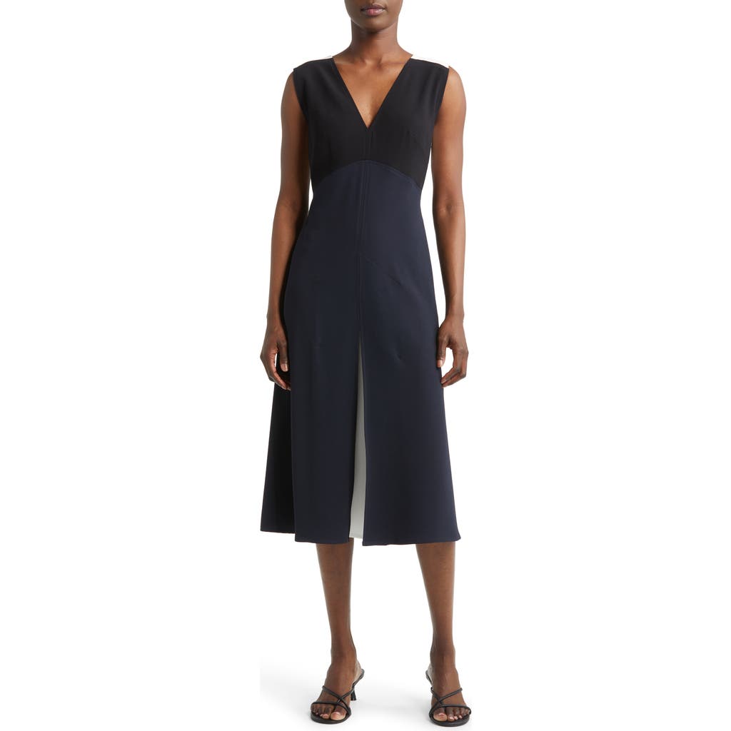 Judith & Charles Shea Sleeveless Colorblock Midi Dress