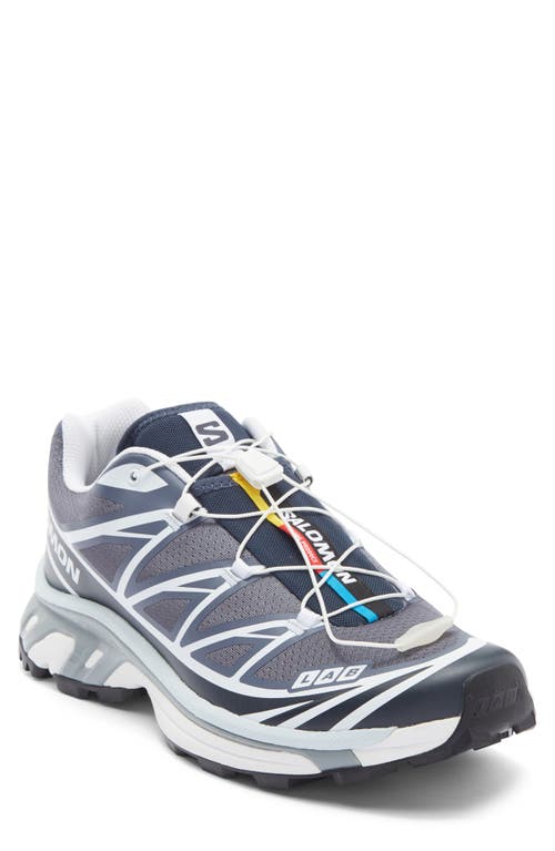 Salomon Xt-6 Grisaille Grey Mesh Sneakers In Multi