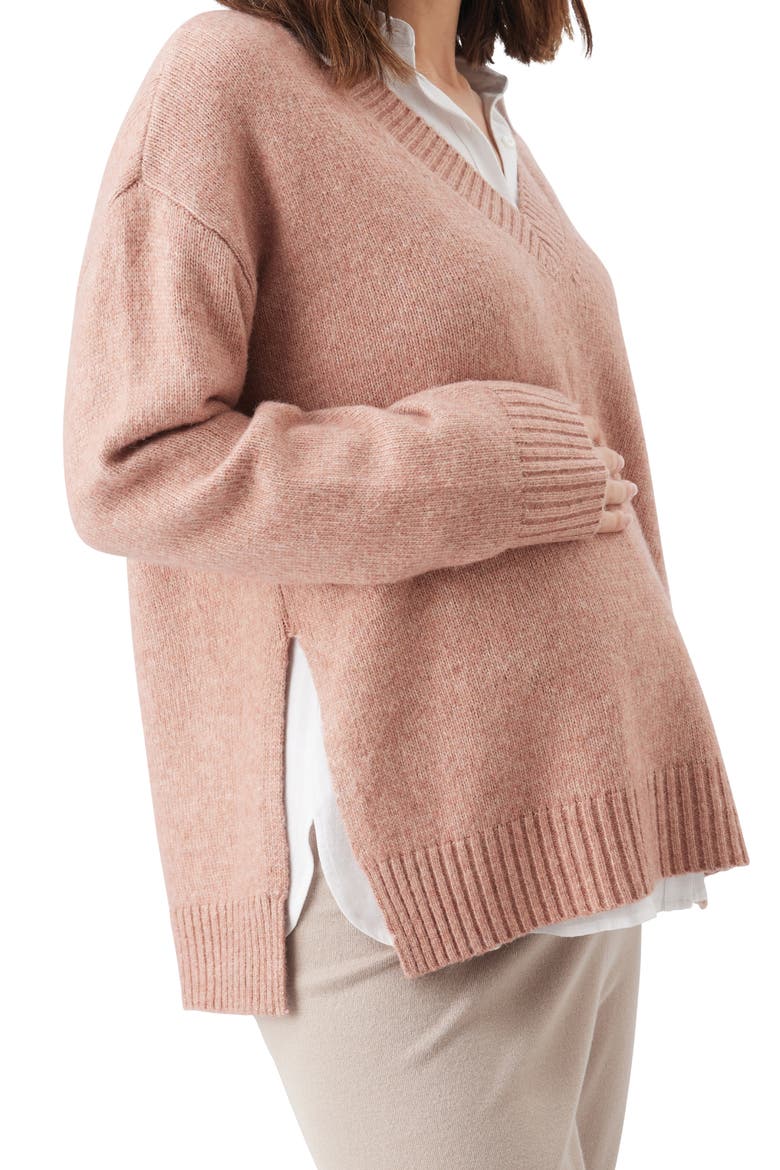 Vera Nursing Knit, Alternate, color, Rose Marle