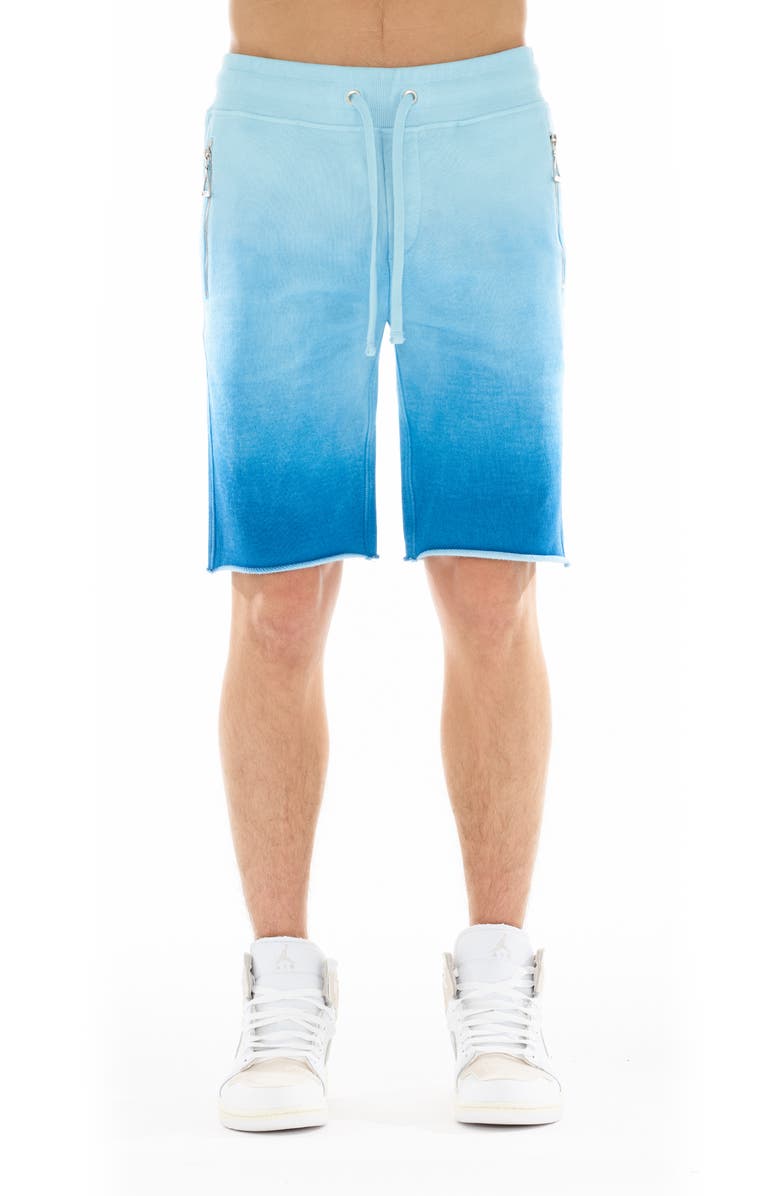 HVMAN Ombré Sweatshorts, Main, color, Sky