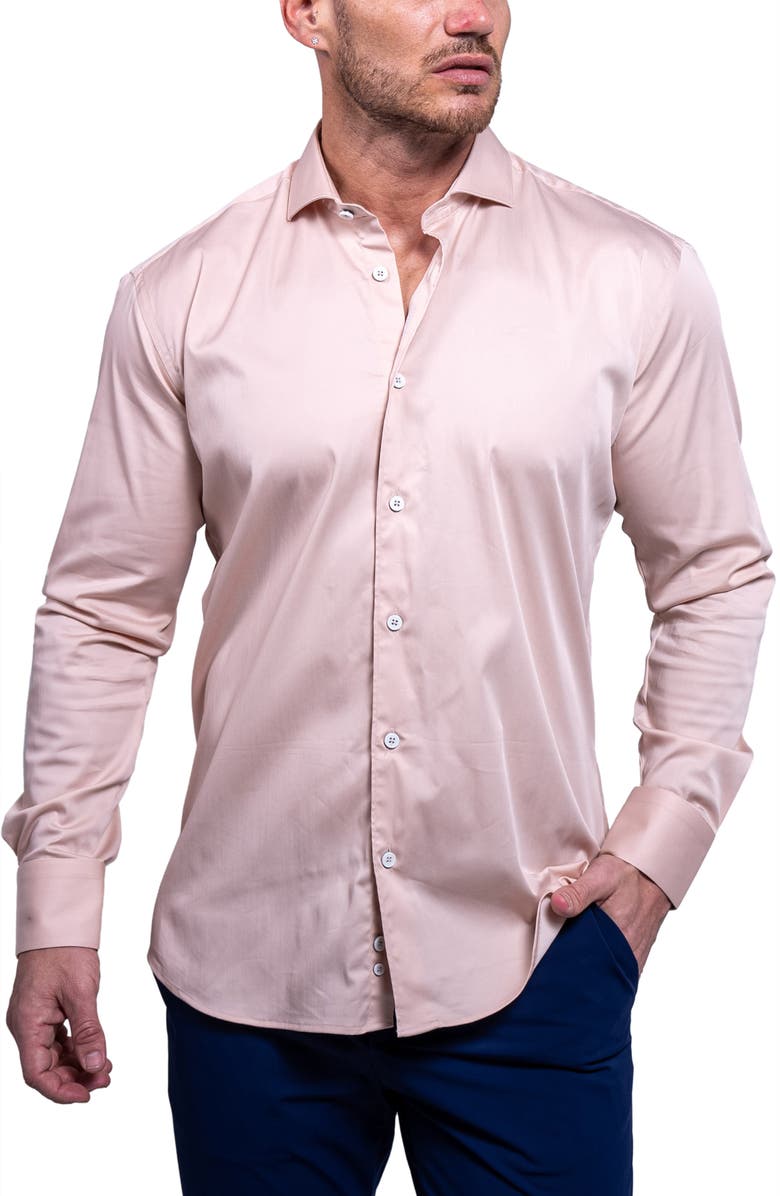 Maceoo Einstein Aristocratluxestretch Button-Up Shirt, Alternate, color, Light Brown