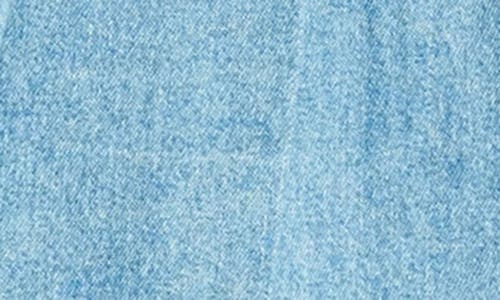 Wayf Jane Pleated Denim Miniskirt In Vintage Blue