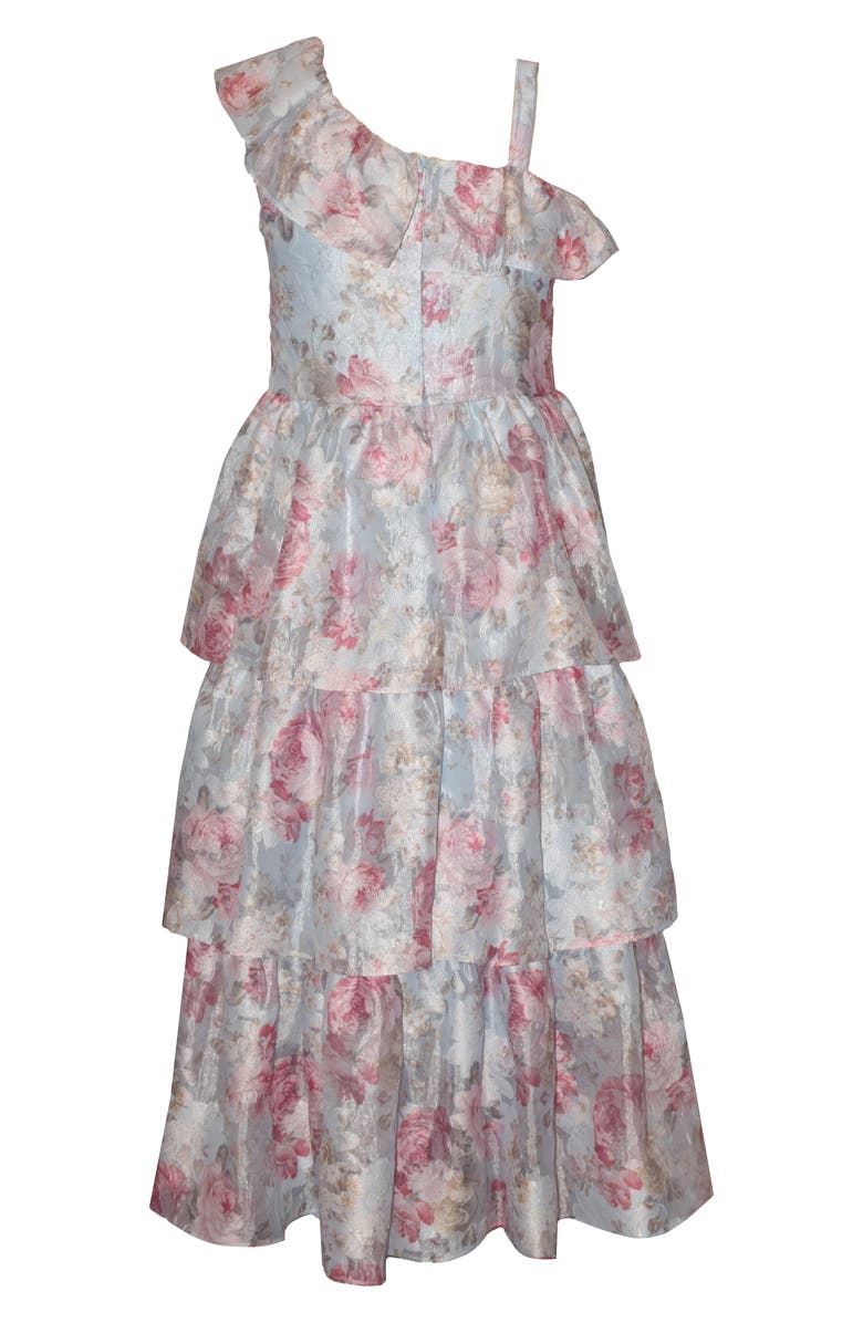 Iris & Ivy Kids' Floral Tiered Dress, Alternate, color, Blue Floral