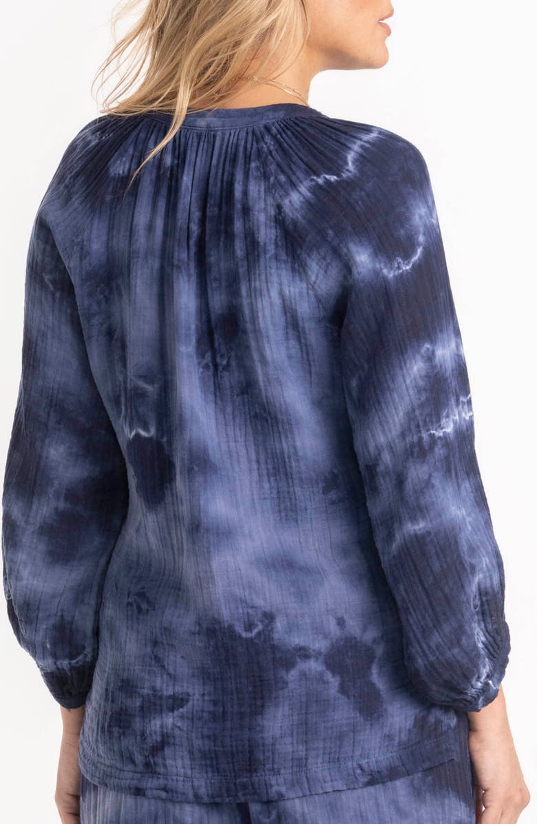 ocean+main Tie Dye Gauze Top, Alternate, color, Milky Way Navy Tie Dye
