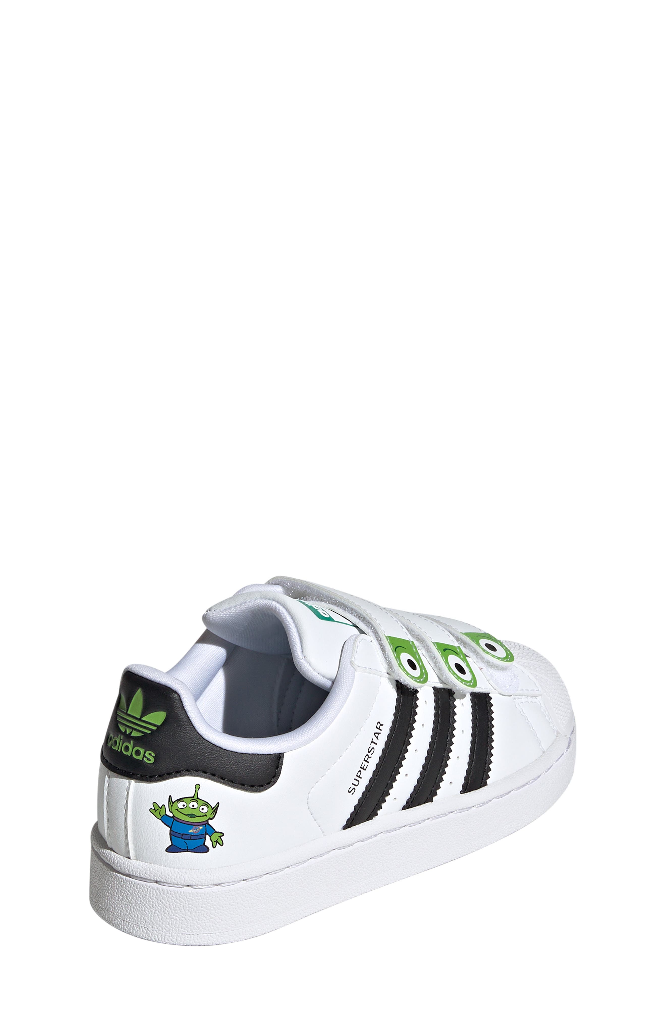 adidas Kids' Superstar II Sneaker, Alternate, color, White/ Black/ Solar Green
