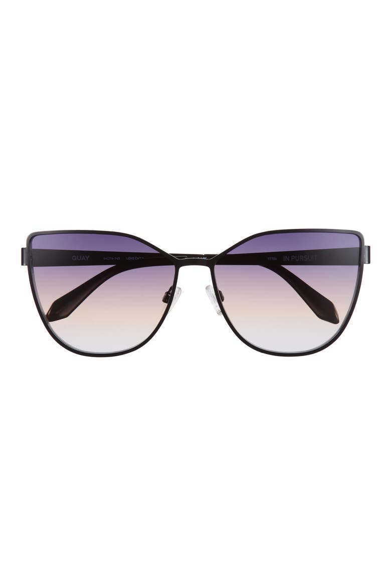 55mm In Pursuit Cat Eye Sunglasses, Main, color, BLK/DSKPPY