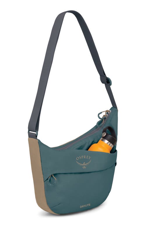 Osprey Daylite Water Repellent Crossbody Pouch In Cascade Blue/latte Brown