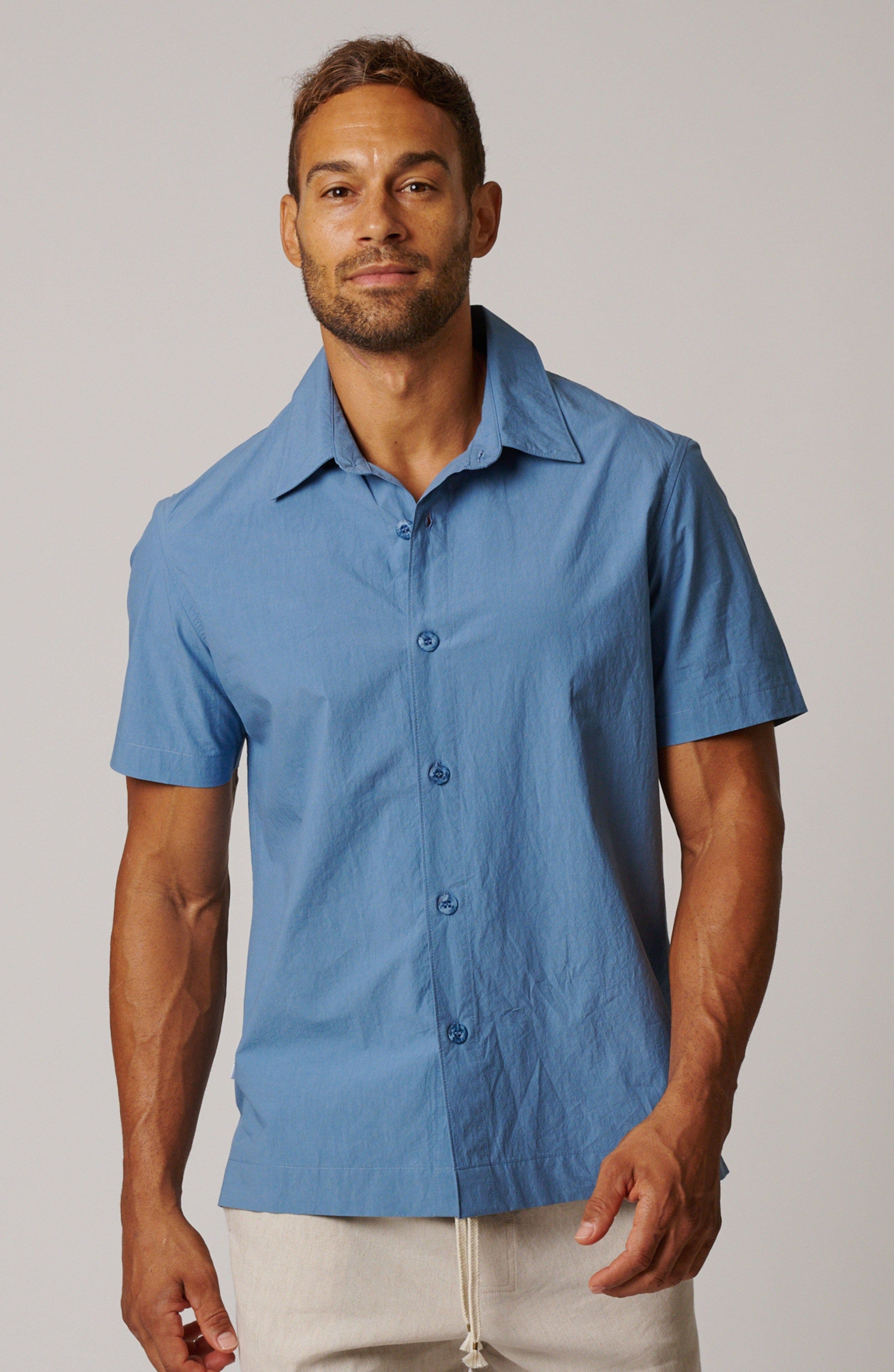 Short Sleeve Cotton Button Up - image 5