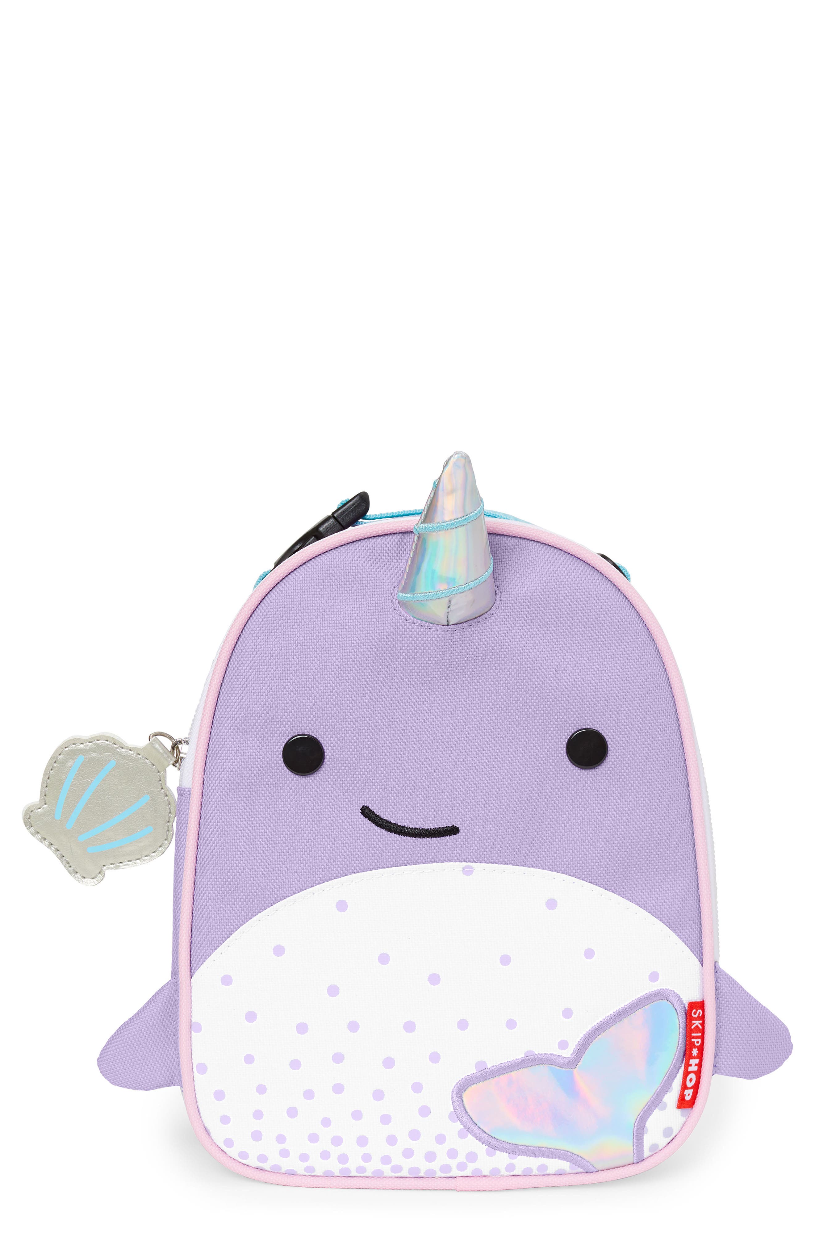 Skip Hop Zoo Lunchie - Narwhal Insulated Lunch Bag, Main, color, 