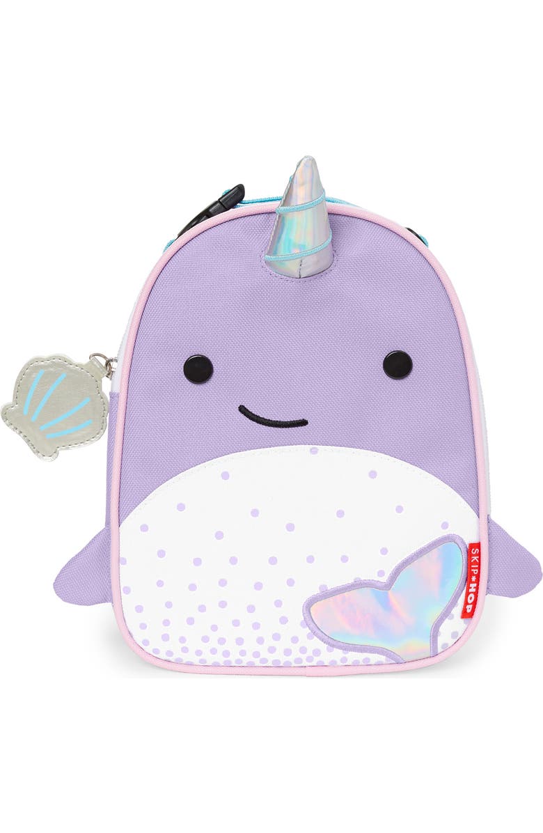Skip Hop Zoo Lunchie - Narwhal Insulated Lunch Bag, Main, color,