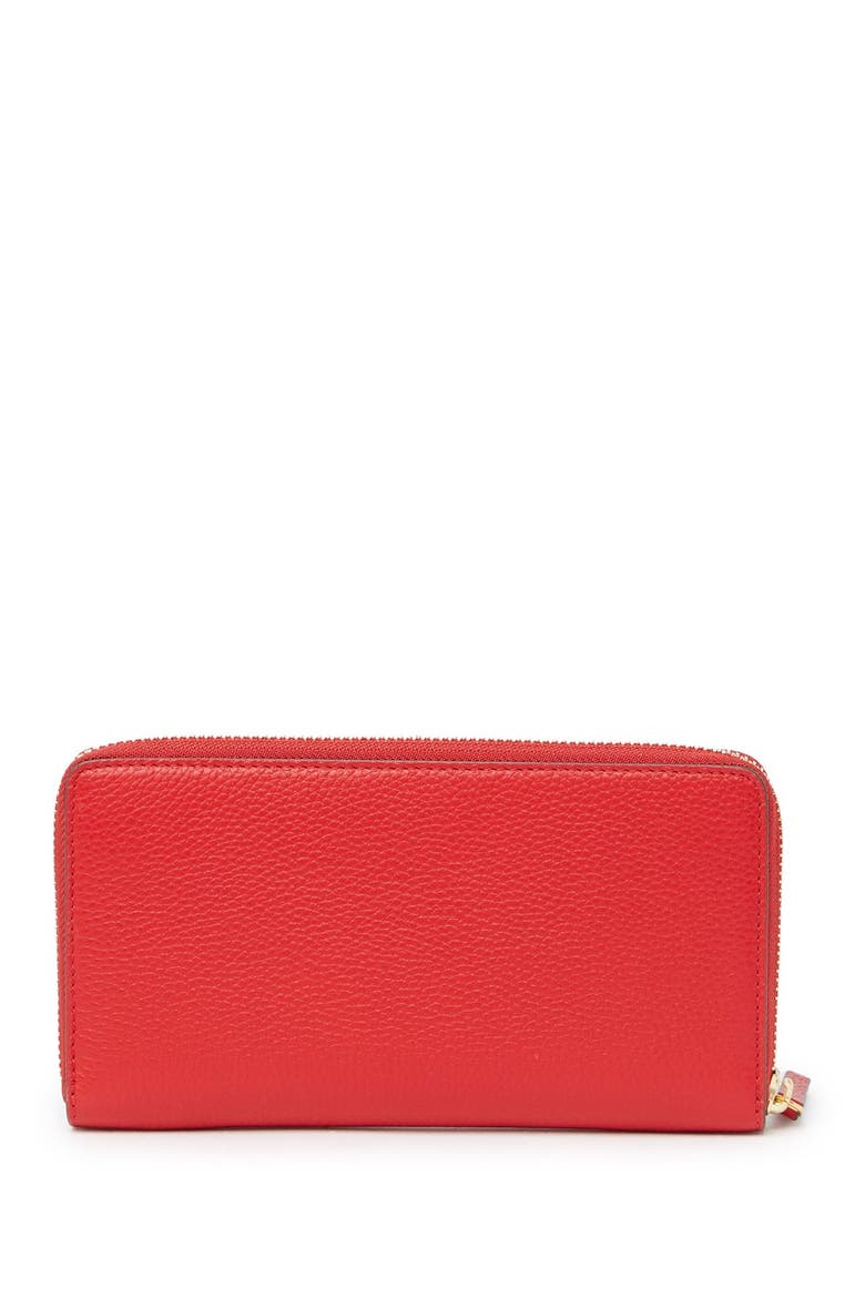 Carson Zip Leather Continental Wallet, Alternate, color, BRIGHT CARNELIAN