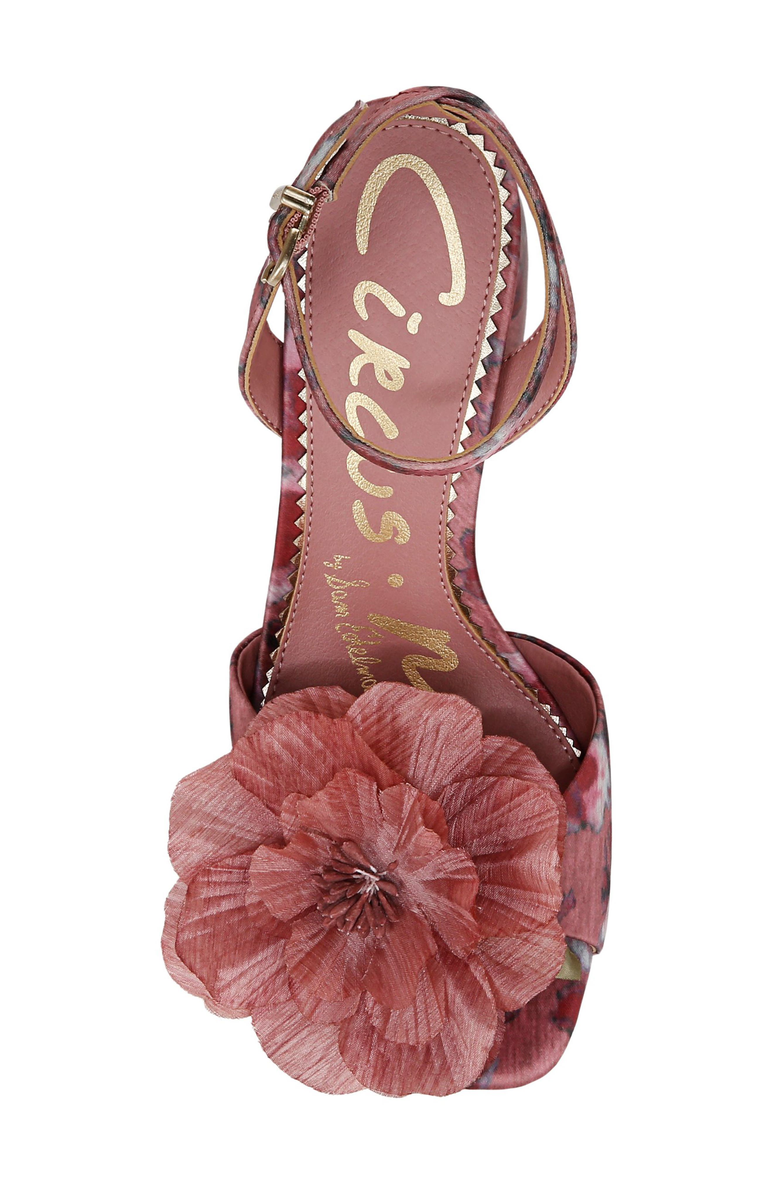 Circus NY by Sam Edelman Aria Flower Ankle Strap Sandal, Alternate, color, Berry Blush Multi
