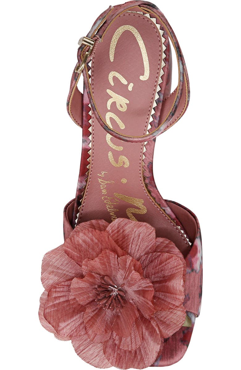 Circus NY by Sam Edelman Aria Flower Ankle Strap Sandal, Alternate, color, Berry Blush Multi