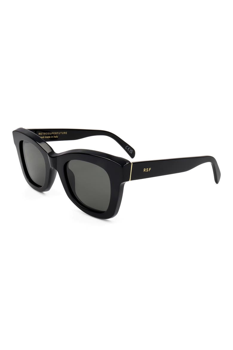 50mm Square Sunglasses, Alternate, color, BLACK