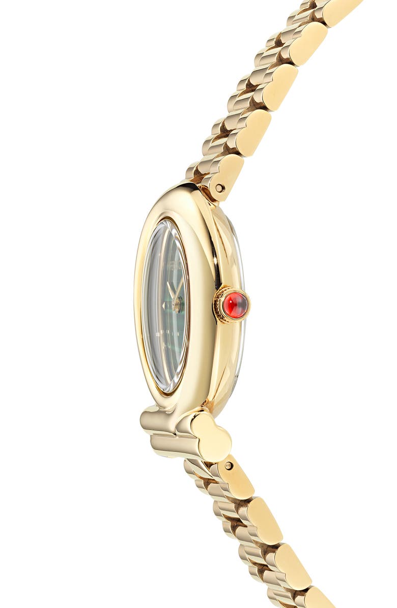 FERRAGAMO Gancini Twisted Bracelet Watch, 28mm, Alternate, color, Ip Yellow Gold
