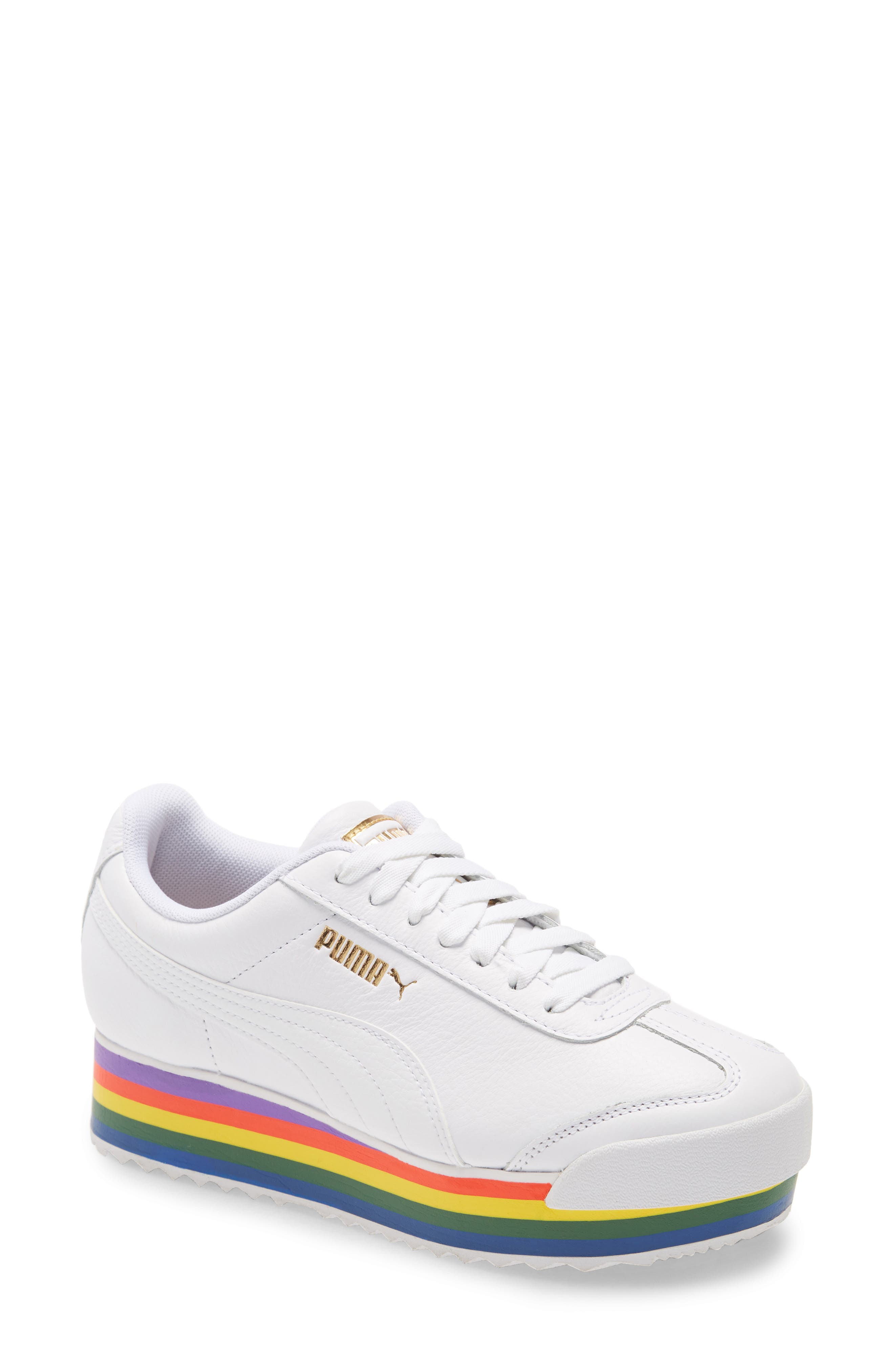 PUMA Roma Amor Rainbow Platform Sneaker, Main, color, 