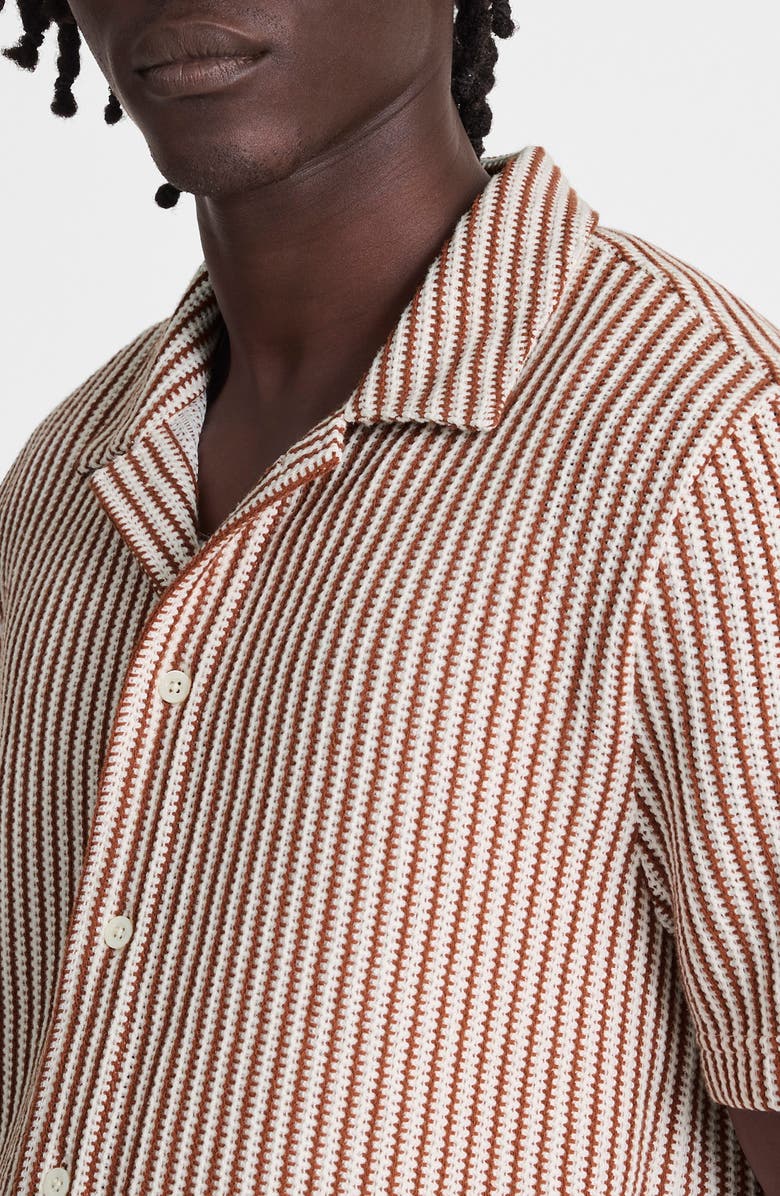 Madewell Textured Knit Camp Shirt, Alternate, color, 