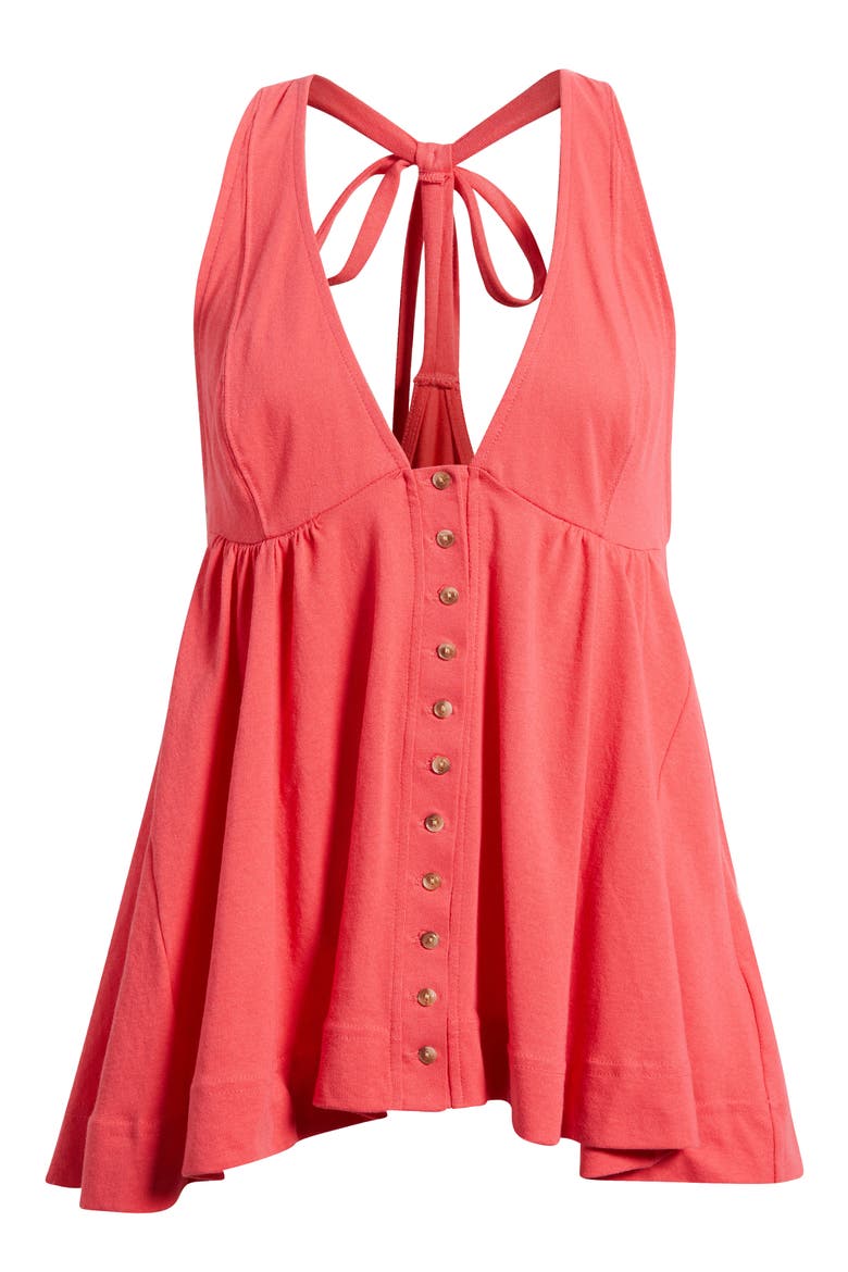 Valerie Halter Neck Cotton Tunic Top, Alternate, color, TART BERRT
