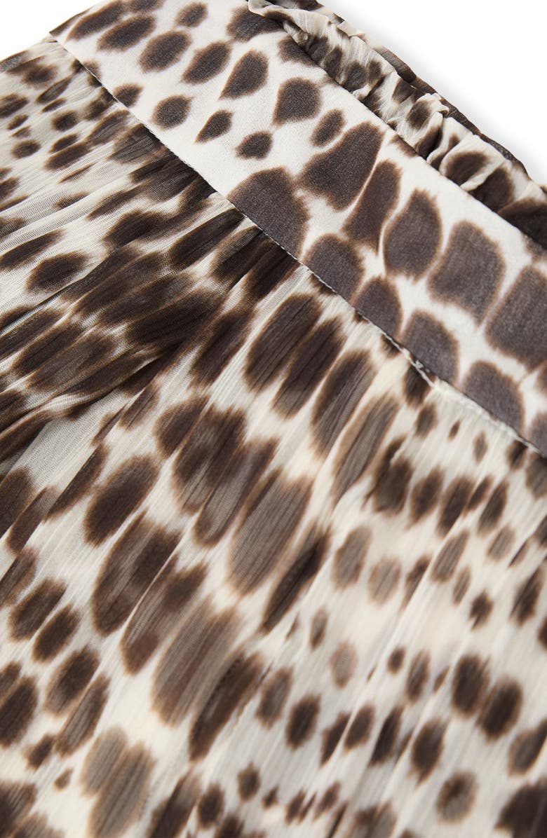 Reiss Aurelie Wide Leg Animal Print Pants, Alternate, color, Chocolate