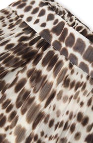 Reiss Aurelie Wide Leg Animal Print Pants