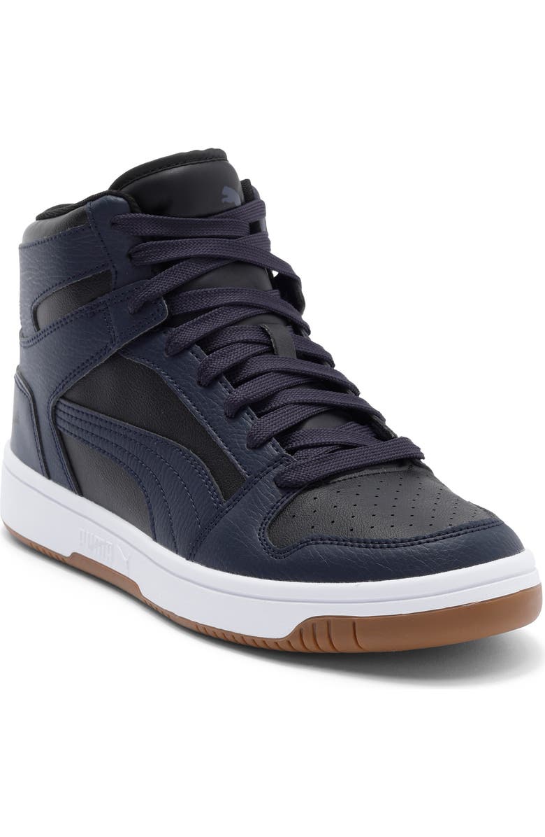 PUMA Rebound Layup High Top Sneaker, Main, color, Puma Black/ New Navy/ White