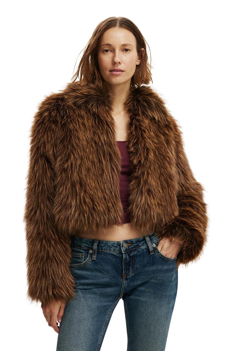 Cotton On Women's Gigi Faux Fur Jacket, Main, color,
