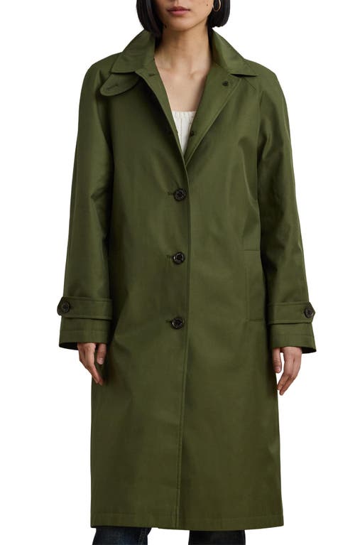 Ralph Lauren Lauren  Cotton Blend Coat In Olive Grove
