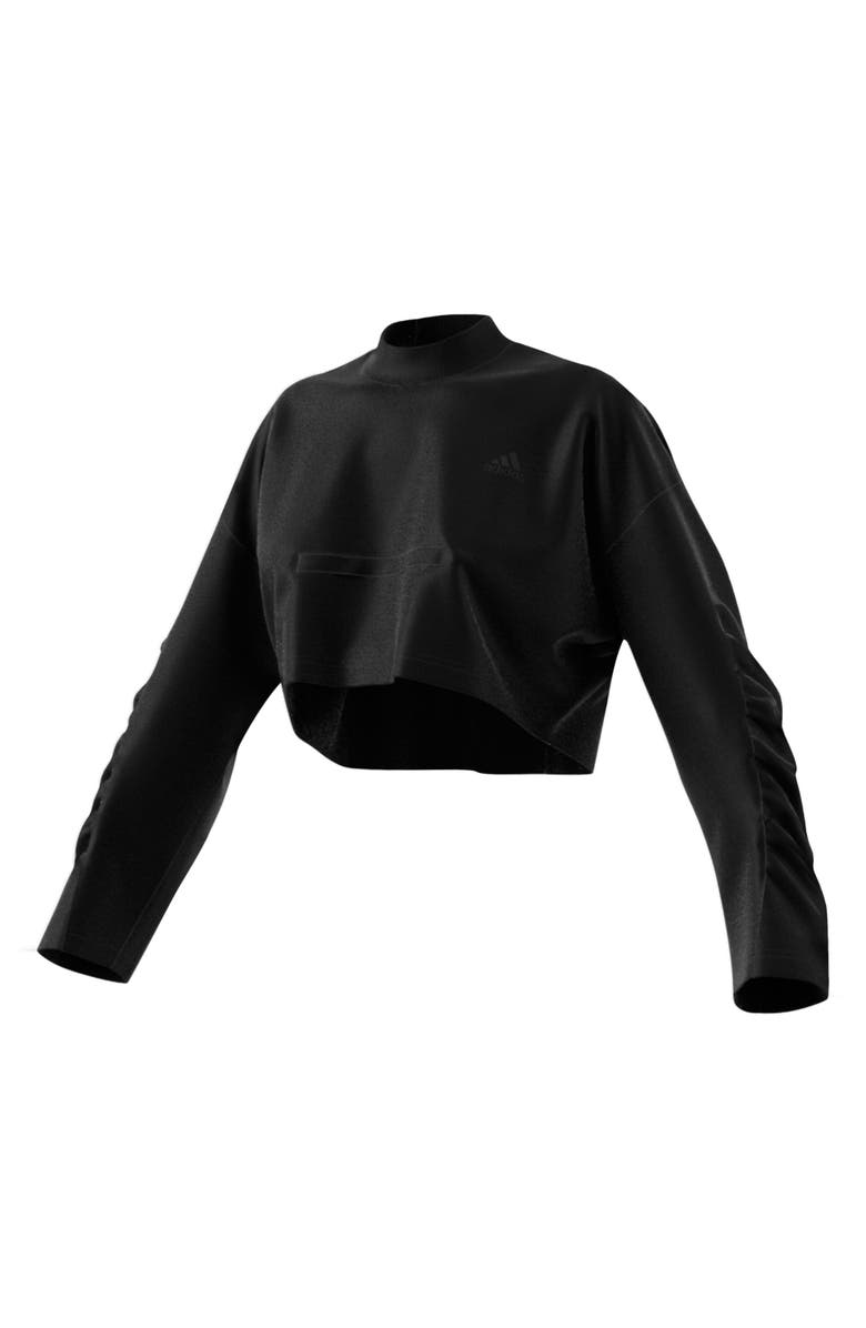 adidas Yoga Crop Crewneck Sweatshirt, Alternate, color,