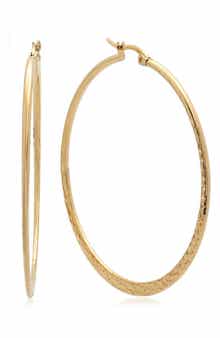 18K Gold Plated Stainless Steel Hoop Earrings