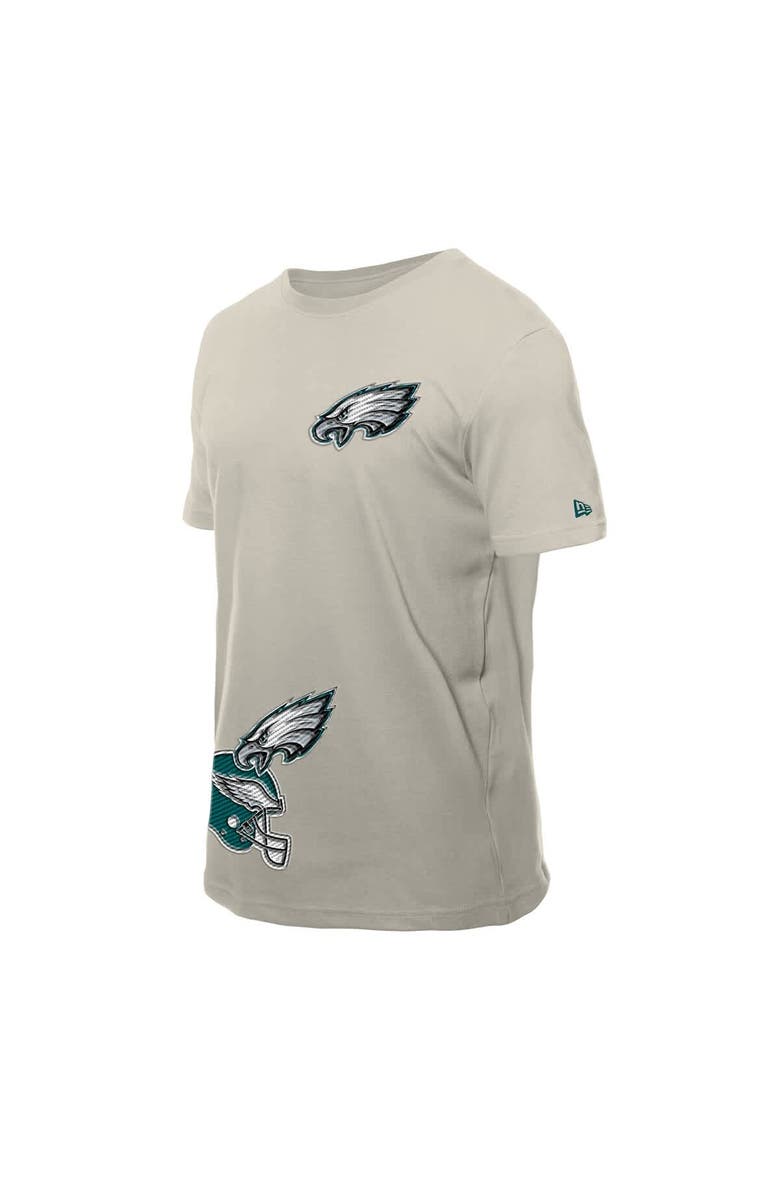 New Era Men's New Era Light Beige Philadelphia Eagles Multi Patch T-Shirt, Alternate, color, Light Beige