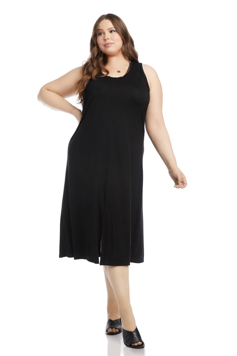 Midi Tank Dress, Alternate, color, BLACK