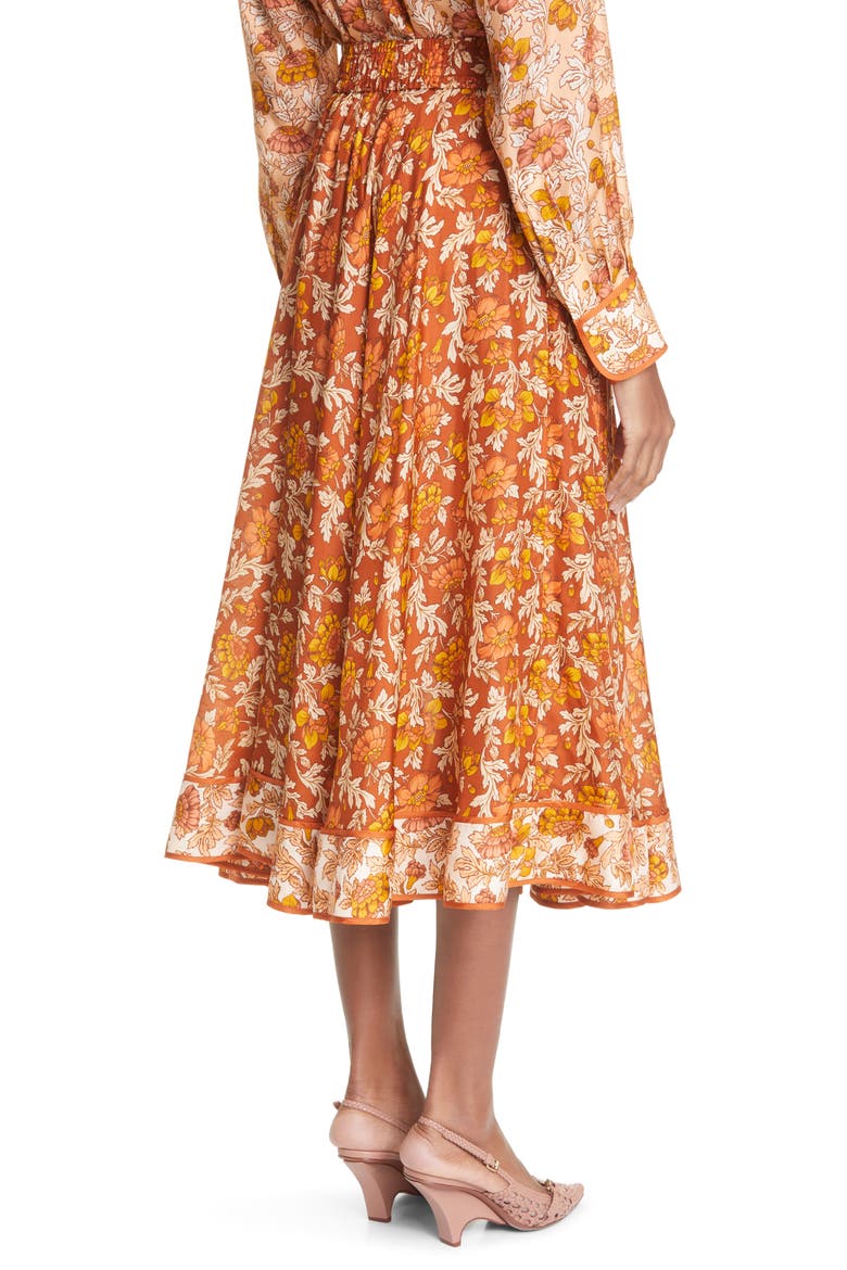 Andie Floral Silk Skirt, Alternate, color, TERRACOTTA FLORAL