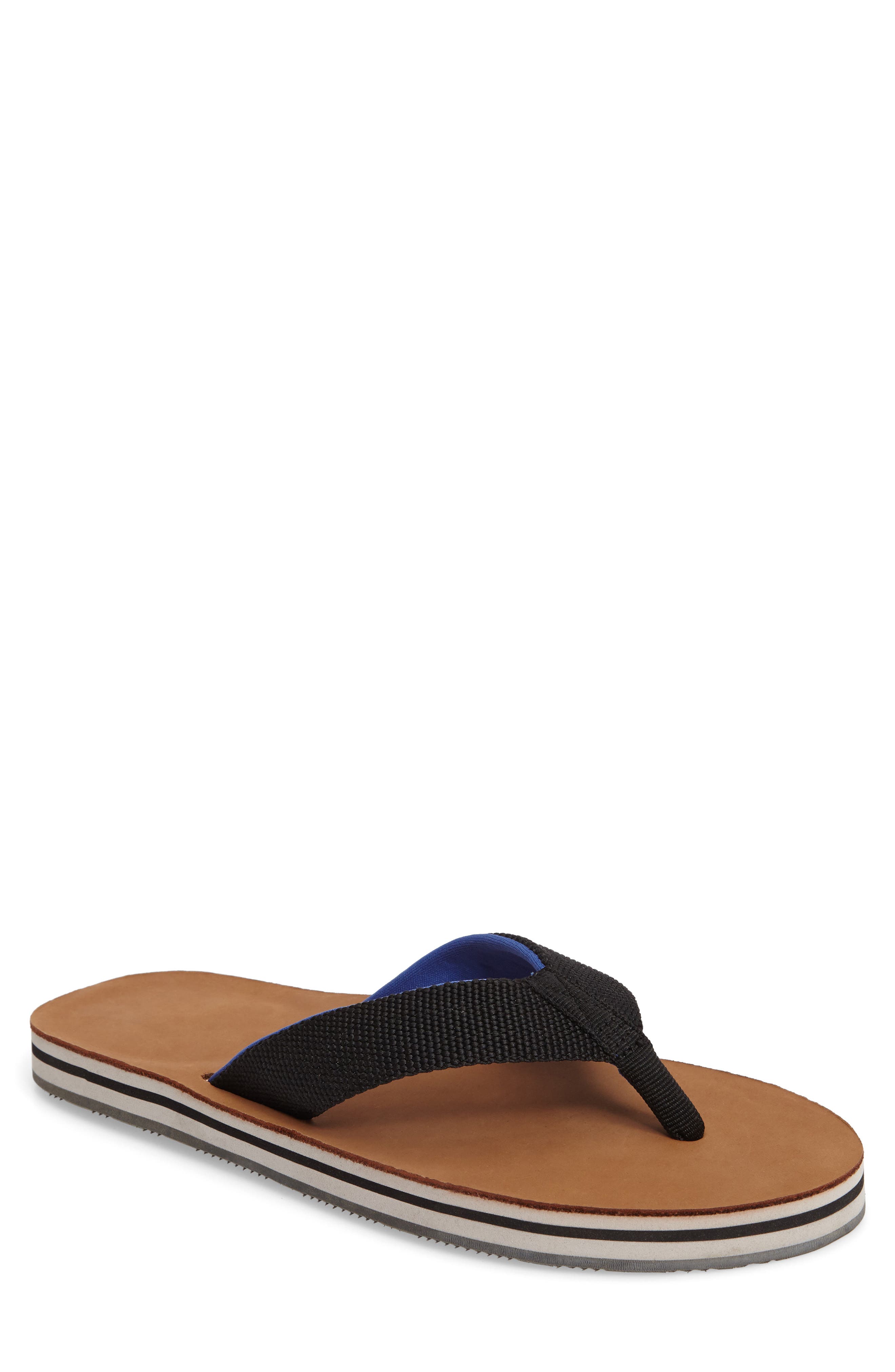 'Scouts' Flip Flop, Main, color, BLACK/NAVY