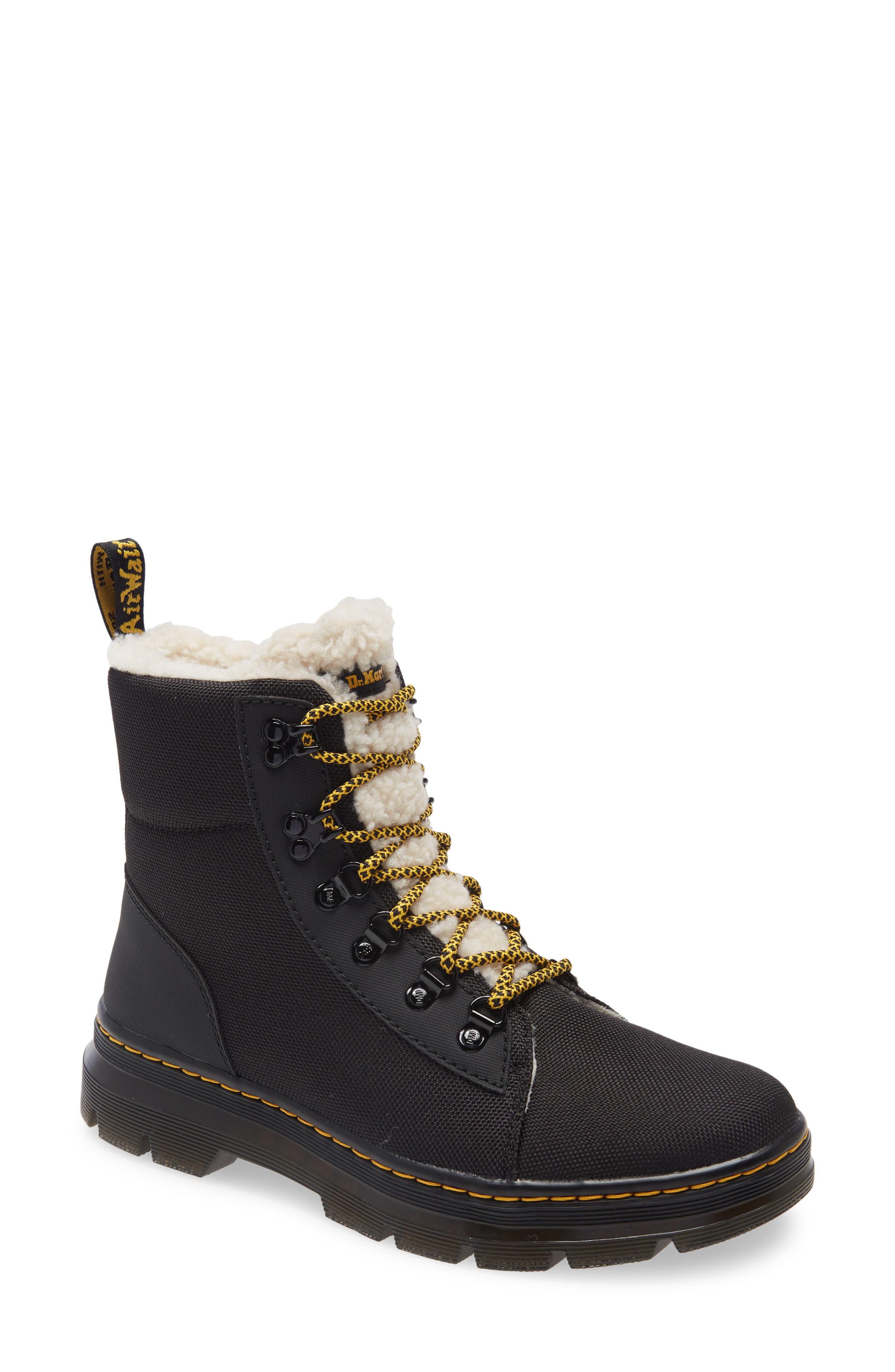 Dr. Martens Faux Fur Lined Hiker Boot, Main, color, 