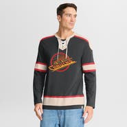 FANATICS Men's Fanatics Black Vancouver Canucks Vintage Top Shelf Long Sleeve Shirt