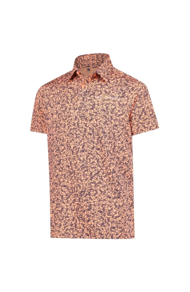 Under Armour Boys' Youth Under Armour  Orange THE PLAYERS Blade Print Polo, Alternate, color, Orange