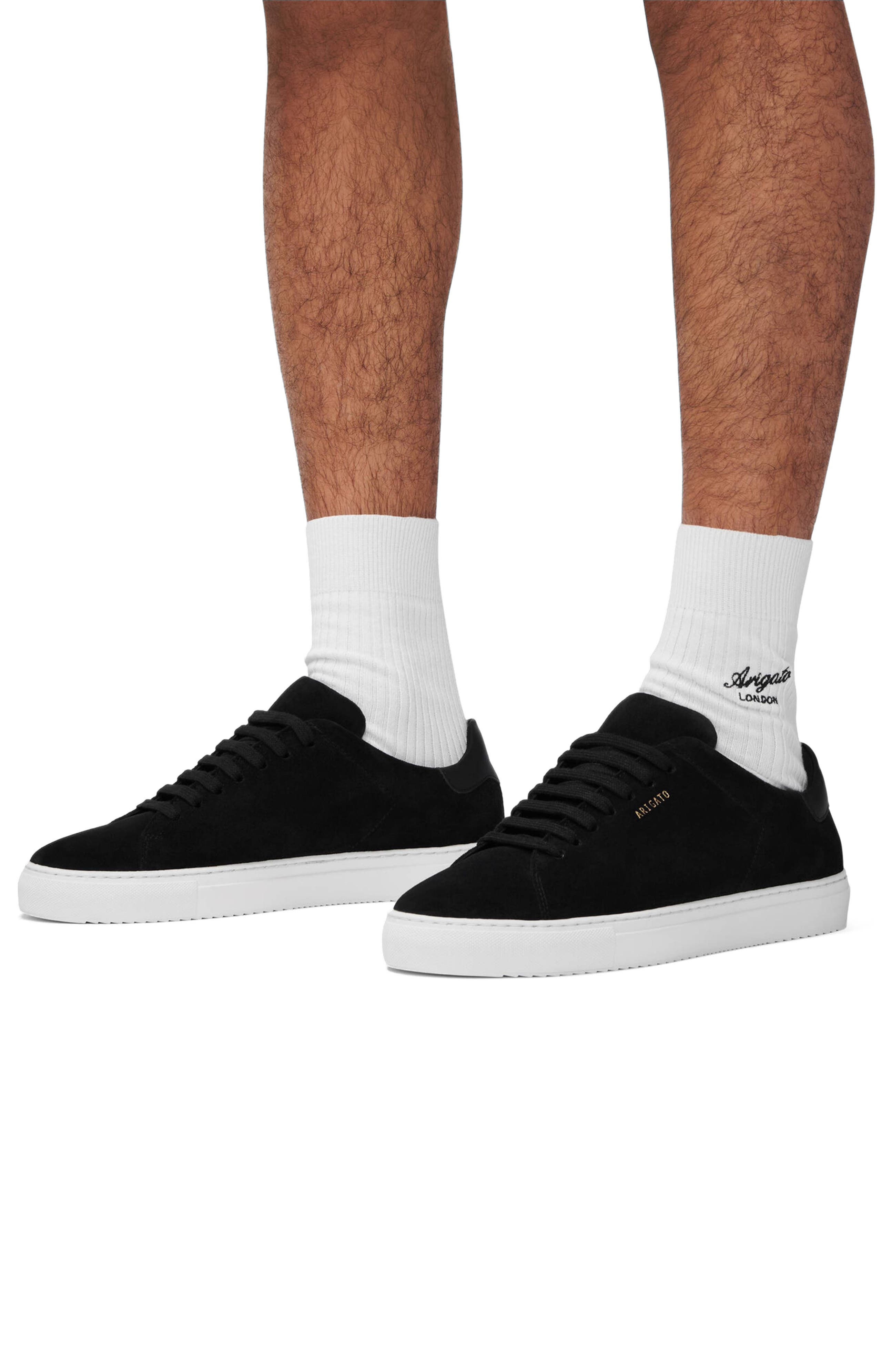 Axel Arigato Clean 90 Suede Sneaker, Alternate, color, Black/White