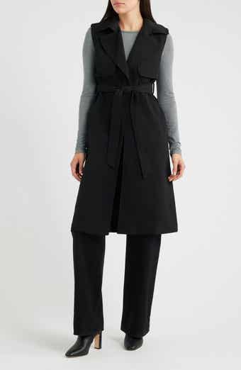 Sleeveless Belted Trench Coat