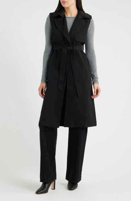 Sleeveless Belted Trench Coat