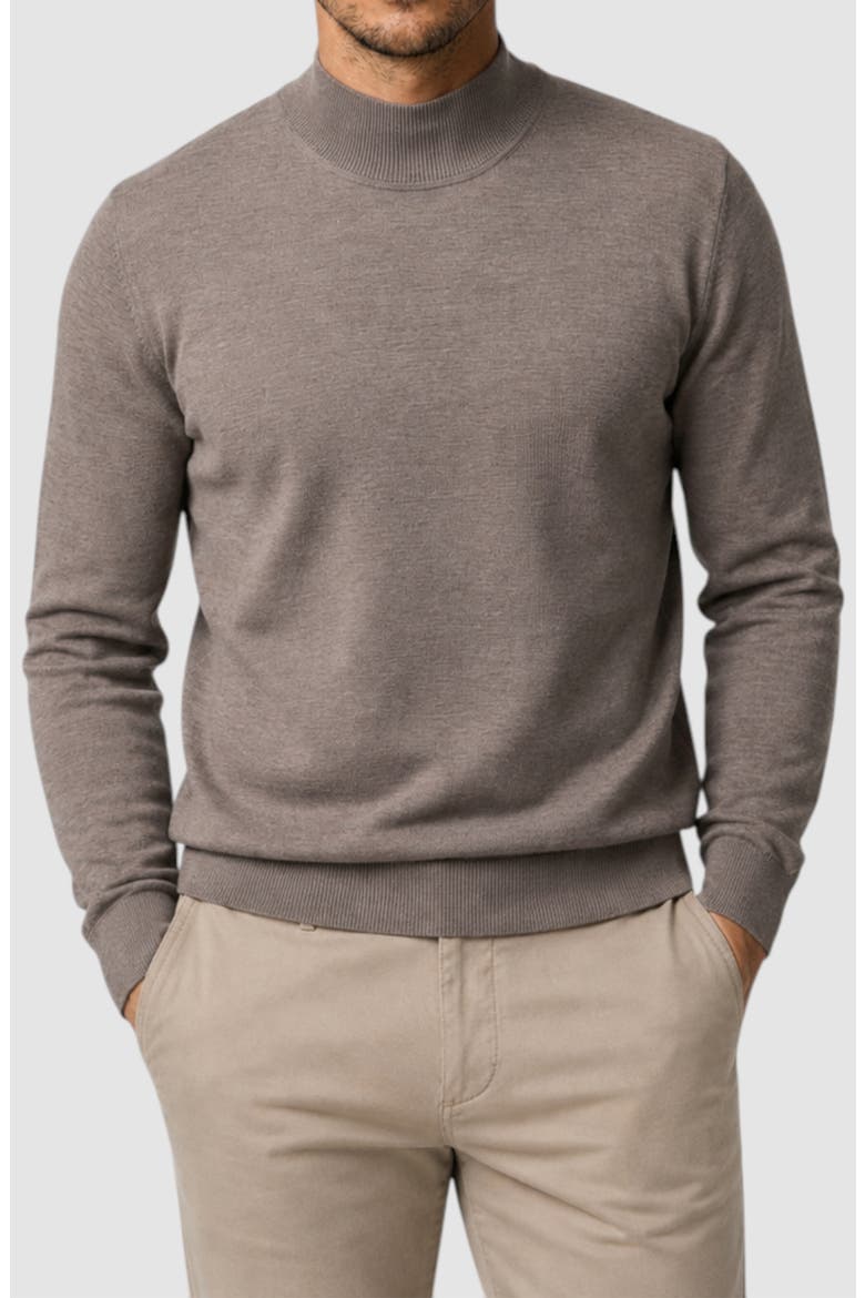 Featherweight Merino Mock Neck Sweater, Main, color, TAUPE