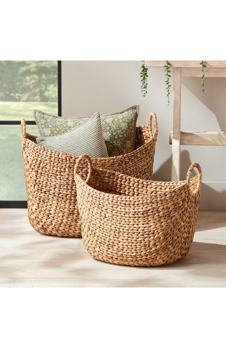 Napa Home & Garden Josette Water Hyacinth Baskets, Natural, Set of 2, Alternate, color, Brown