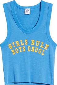 BOYS LIE Girls Rule Boys Drool Rib Tank
